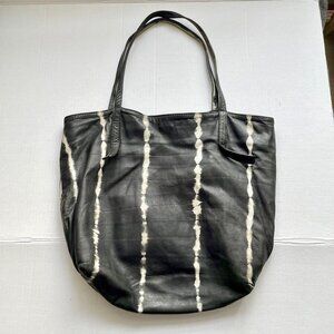Eileen Fisher Black and White Tie-Dye Tote